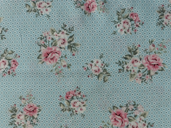 Baumwoll-Stoff "Mathilda's Welt" Blau Nr 4845